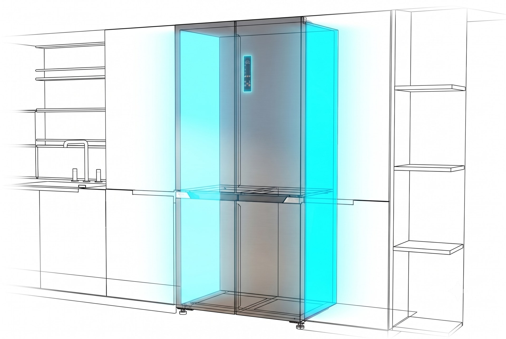 Blaupunkt Neuheiten 2027 Cross Door Kühl-Gefrierkombination 5CD892SD0